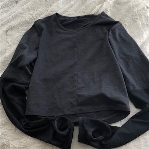 gymshark Nikki b black long sleeve crop